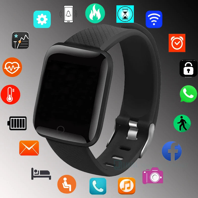 Silicone Sport Smart Watch Men Women Kids