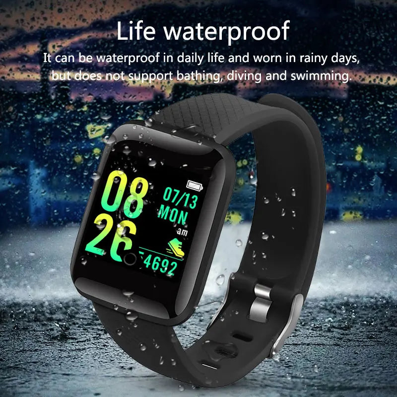 Silicone Sport Smart Watch Men Women Kids